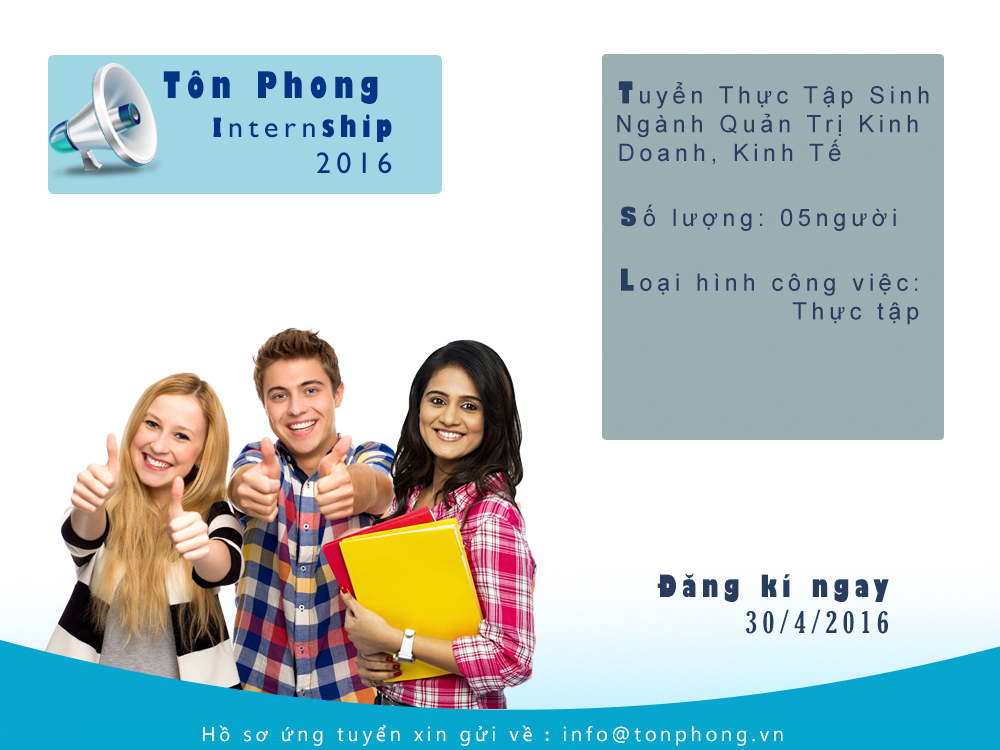 Thực tập sinh Quản trị kinh doanh & Kinh tế