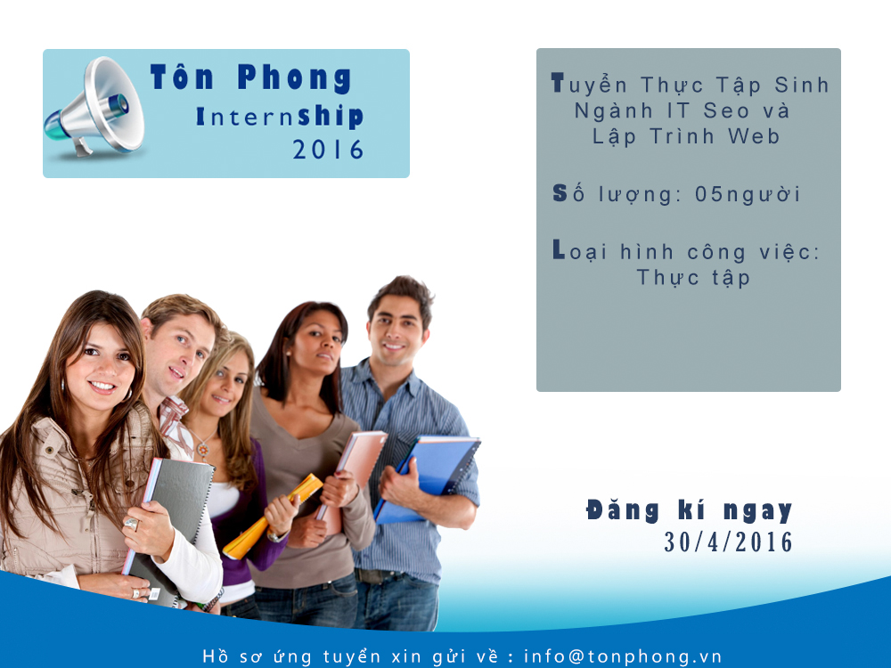 Tuyển thực tập SEO  & Lập trình Web