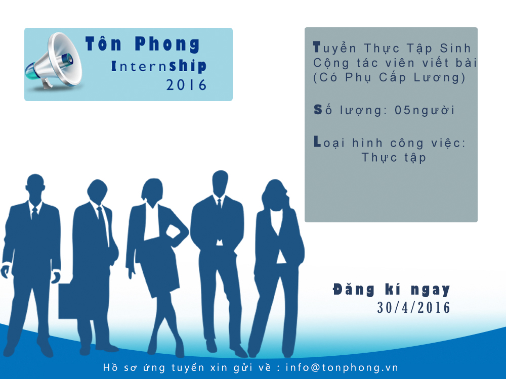 Tuyển thực tập sinh Quản trị web & Viết bài